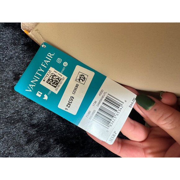 Vanity Fair Wirefree Full Coverage Bra 42DD Beige NWT - Picture 4 of 7